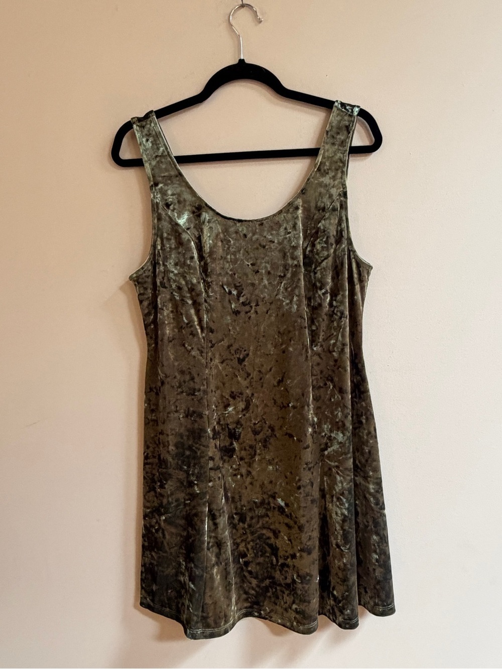 Forever 21+ Green Crushed Velvet Whimsigoth Tank Sleeveless Dress Cottagecore